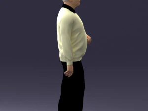 000262 Elderly Man in Casual Outfit 0424 3D Model