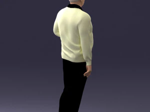 000262 Elderly Man in Casual Outfit 0424 3D Model