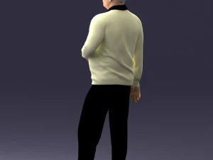 000262 Elderly Man in Casual Outfit 0424 3D Model