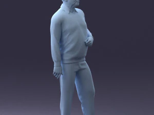 000262 Elderly Man in Casual Outfit 0424 3D Model