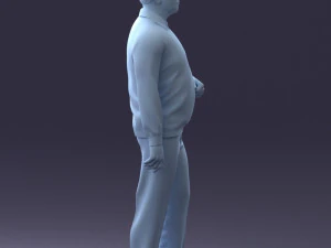 000262 Elderly Man in Casual Outfit 0424 3D Model