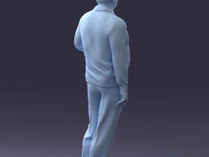 000262 Elderly Man in Casual Outfit 0424 3D Model