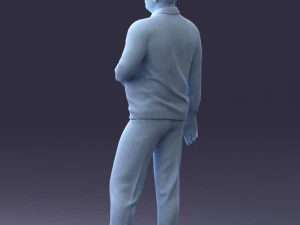 000262 Elderly Man in Casual Outfit 0424 3D Model