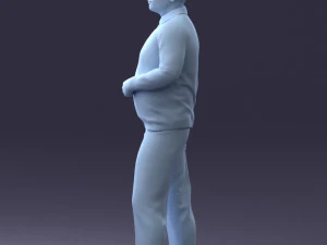 000262 Elderly Man in Casual Outfit 0424 3D Model