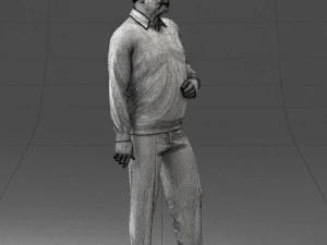 000262 Elderly Man in Casual Outfit 0424 3D Model