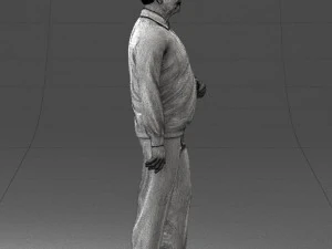 000262 Elderly Man in Casual Outfit 0424 3D Model