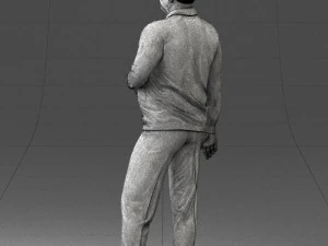000262 Elderly Man in Casual Outfit 0424 3D Model