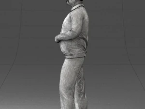 000262 Elderly Man in Casual Outfit 0424 3D Model