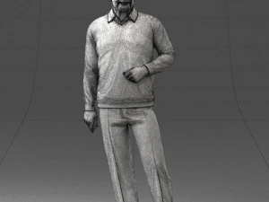 000262 Elderly Man in Casual Outfit 0424 3D Model