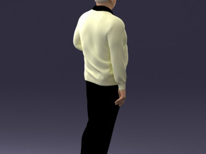 old man posed 0424 3d print ready Modèles 3D en vedette