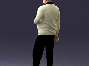 old man posed 0424 3d print ready Modèles 3D en vedette