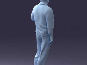 old man posed 0424 3d print ready Modèles 3D en vedette