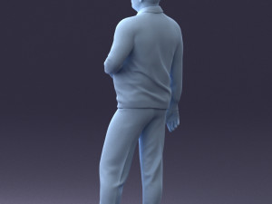 old man posed 0424 3d print ready Modèles 3D en vedette
