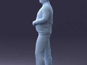 old man posed 0424 3d print ready Modèles 3D en vedette