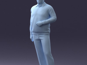 old man posed 0424 3d print ready Modèles 3D en vedette