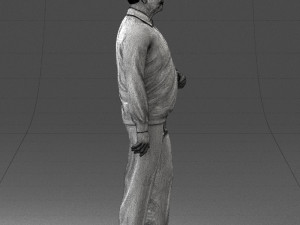 old man posed 0424 3d print ready Modèles 3D en vedette