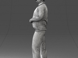old man posed 0424 3d print ready Modèles 3D en vedette