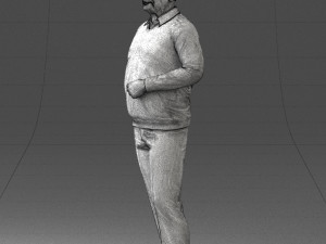 old man posed 0424 3d print ready Modèles 3D en vedette