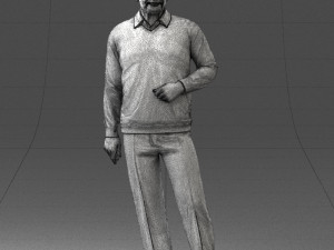 old man posed 0424 3d print ready Modèles 3D en vedette