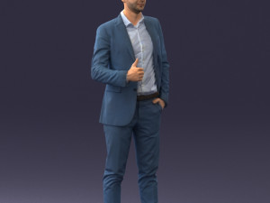 000122 Confident Businessman Giving a Thumbs Up 0307 3dp 3D Print Model