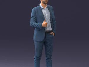 000122 Confident Businessman Giving a Thumbs Up 0307 3dp 3D Print Model