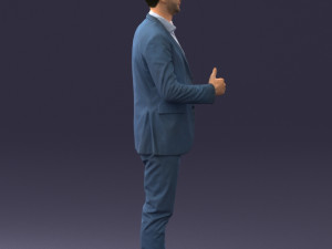 000122 Confident Businessman Giving a Thumbs Up 0307 3dp 3D Print Model