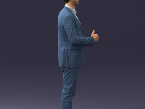 000122 Confident Businessman Giving a Thumbs Up 0307 3dp 3D Print Model