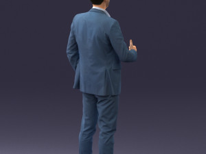 000122 Confident Businessman Giving a Thumbs Up 0307 3dp 3D Print Model