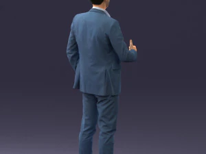 000122 Confident Businessman Giving a Thumbs Up 0307 3dp 3D Print Model