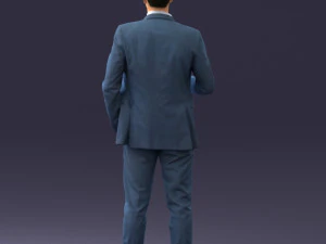 000122 Confident Businessman Giving a Thumbs Up 0307 3dp 3D Print Model
