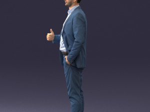 000122 Confident Businessman Giving a Thumbs Up 0307 3dp 3D Print Model