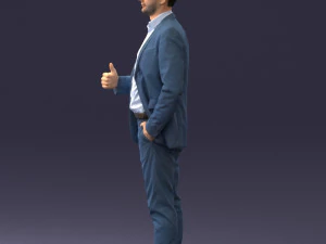 000122 Confident Businessman Giving a Thumbs Up 0307 3dp 3D Print Model