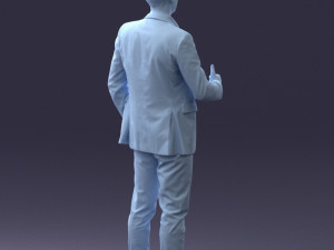 000122 Confident Businessman Giving a Thumbs Up 0307 3dp 3D Print Model