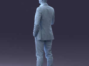 000122 Confident Businessman Giving a Thumbs Up 0307 3dp 3D Print Model