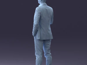 000122 Confident Businessman Giving a Thumbs Up 0307 3dp 3D Print Model
