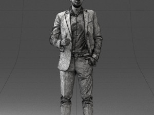 000122 Confident Businessman Giving a Thumbs Up 0307 3dp 3D Print Model
