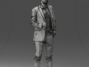 000122 Confident Businessman Giving a Thumbs Up 0307 3dp 3D Print Model