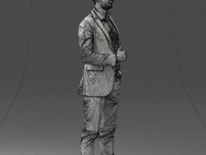 000122 Confident Businessman Giving a Thumbs Up 0307 3dp 3D Print Model