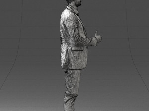 000122 Confident Businessman Giving a Thumbs Up 0307 3dp 3D Print Model