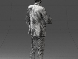000122 Confident Businessman Giving a Thumbs Up 0307 3dp 3D Print Model