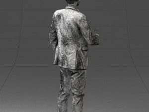 000122 Confident Businessman Giving a Thumbs Up 0307 3dp 3D Print Model