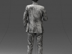 000122 Confident Businessman Giving a Thumbs Up 0307 3dp 3D Print Model