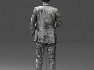 000122 Confident Businessman Giving a Thumbs Up 0307 3dp 3D Print Model