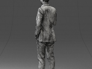 000122 Confident Businessman Giving a Thumbs Up 0307 3dp 3D Print Model