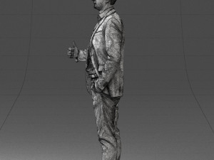 000122 Confident Businessman Giving a Thumbs Up 0307 3dp 3D Print Model