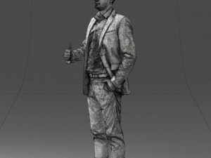 000122 Confident Businessman Giving a Thumbs Up 0307 3dp 3D Print Model