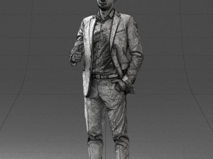 000122 Confident Businessman Giving a Thumbs Up 0307 3dp 3D Print Model