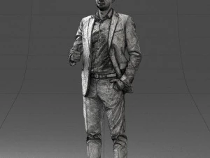 000122 Confident Businessman Giving a Thumbs Up 0307 3dp 3D Print Model