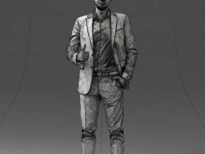 000122 Confident Businessman Giving a Thumbs Up 0307 3dp 3D Print Model