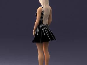 000268 Woman in Striped Dress 0604 3D Model